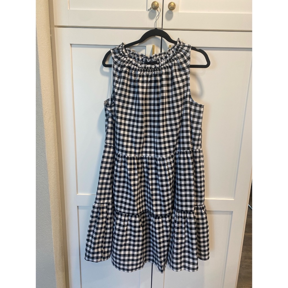 Lane Bryant Black & White Teared Midi Dress Size 18-20